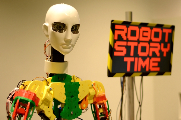 "Radius" the story reading android robot